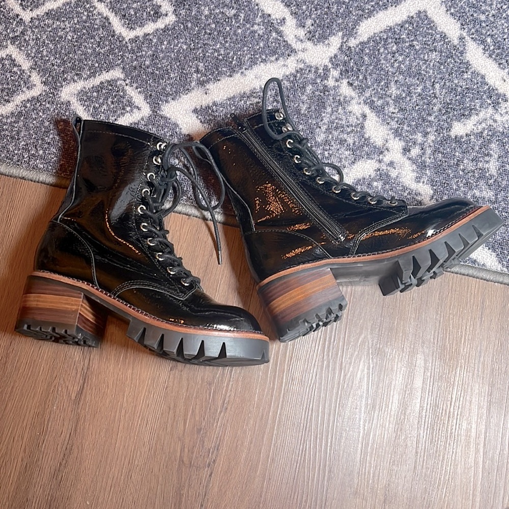 jefrey cambell sycamore black leather woman’s boots - Picture 3 of 14